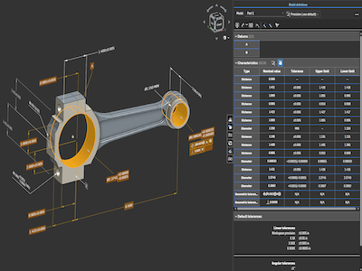 Onshape MBD features seamlessly embed semantic PMI directly into your design workflow.
